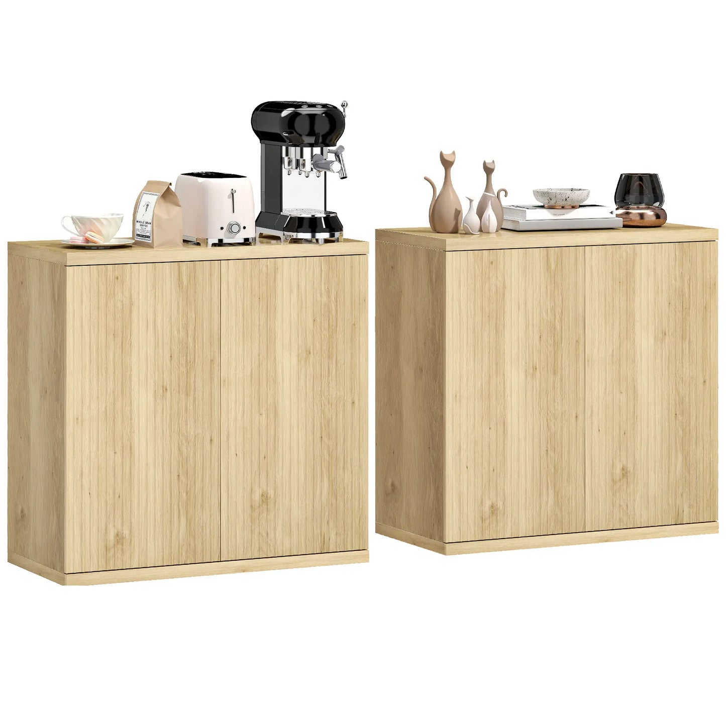Sideboard Buffet Cabinet Set Of 2, Kitchen Cabinet, Oak Bar Cabinets at Gallery Canada
