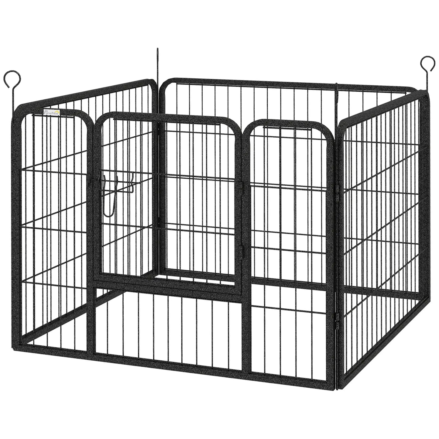 Metal Pet Playpen with Gate, Indoor Outdoor, Small Animal Houses, Kennels & Pens Grey at Gallery Canada