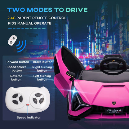 12V Kids Electric Ride On Car, Remote Control, Music Lights, For 3-5 Years, Pink Electric Toy Cars at Gallery Canada