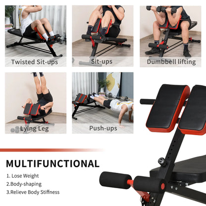 Adjustable Weight Bench, Roman Chair, Hyper Extension, Ab Sit Up, Black and Red Weight Benches at Gallery Canada