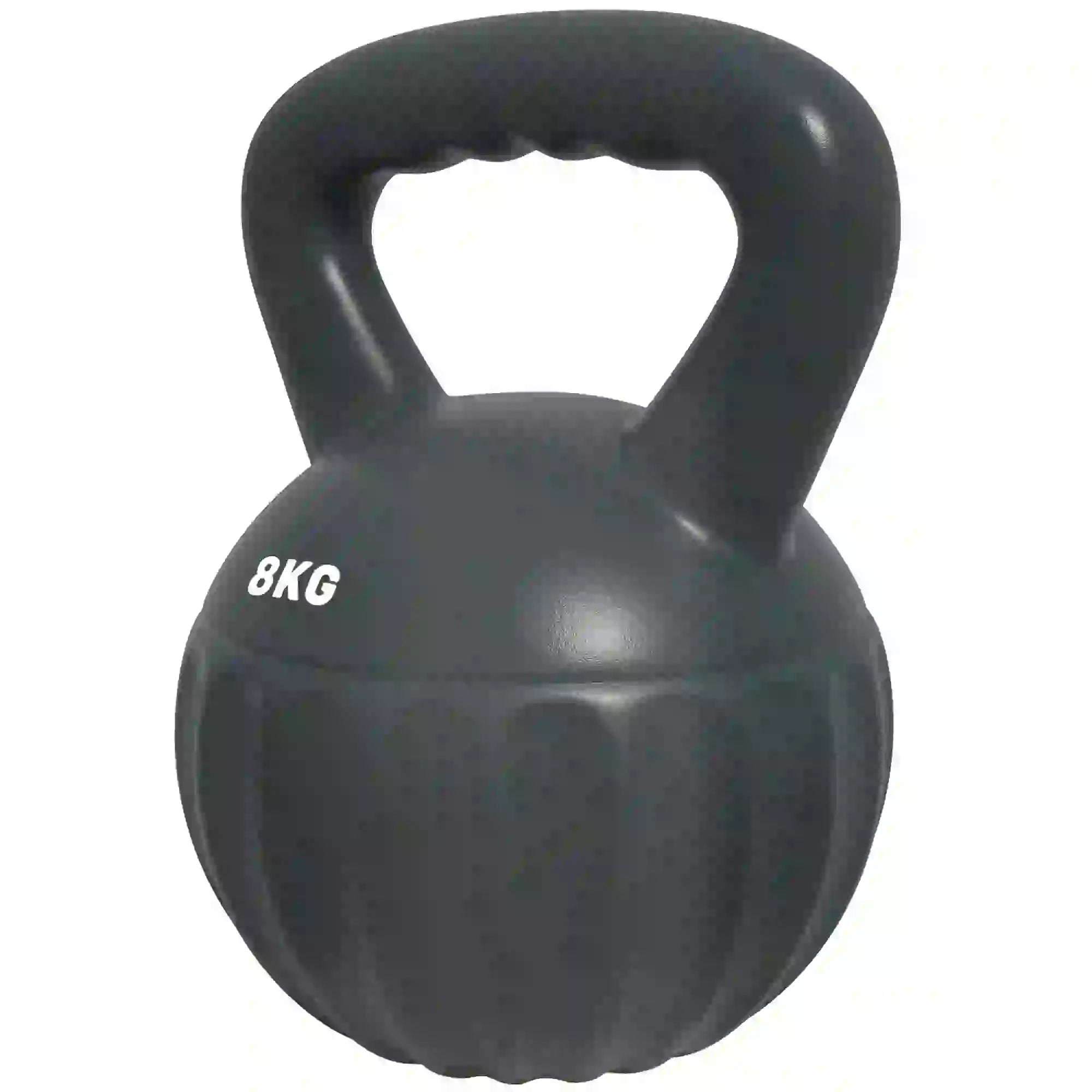 18 lbs Kettlebell, Non-Slip Handle For Home Gym, Grey