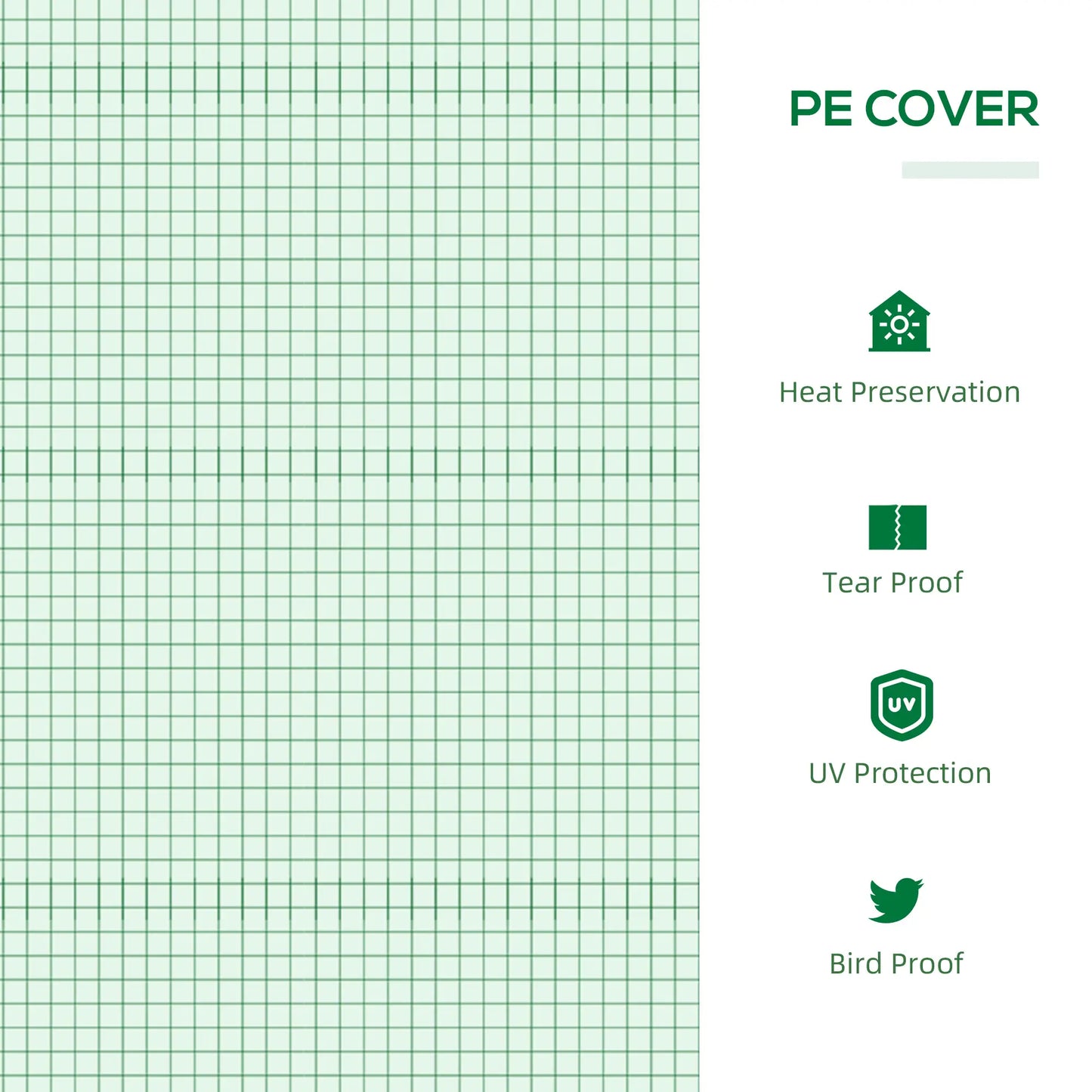 Serre tunnel portable mini, 71" x 24" x 24", Vert