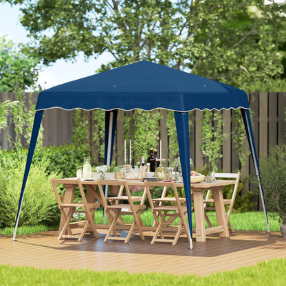 8' x 8' Pop Up Canopy, Outdoor Foldable Tent, Portable With Bag, Blue Pop Up Canopies at Gallery Canada
