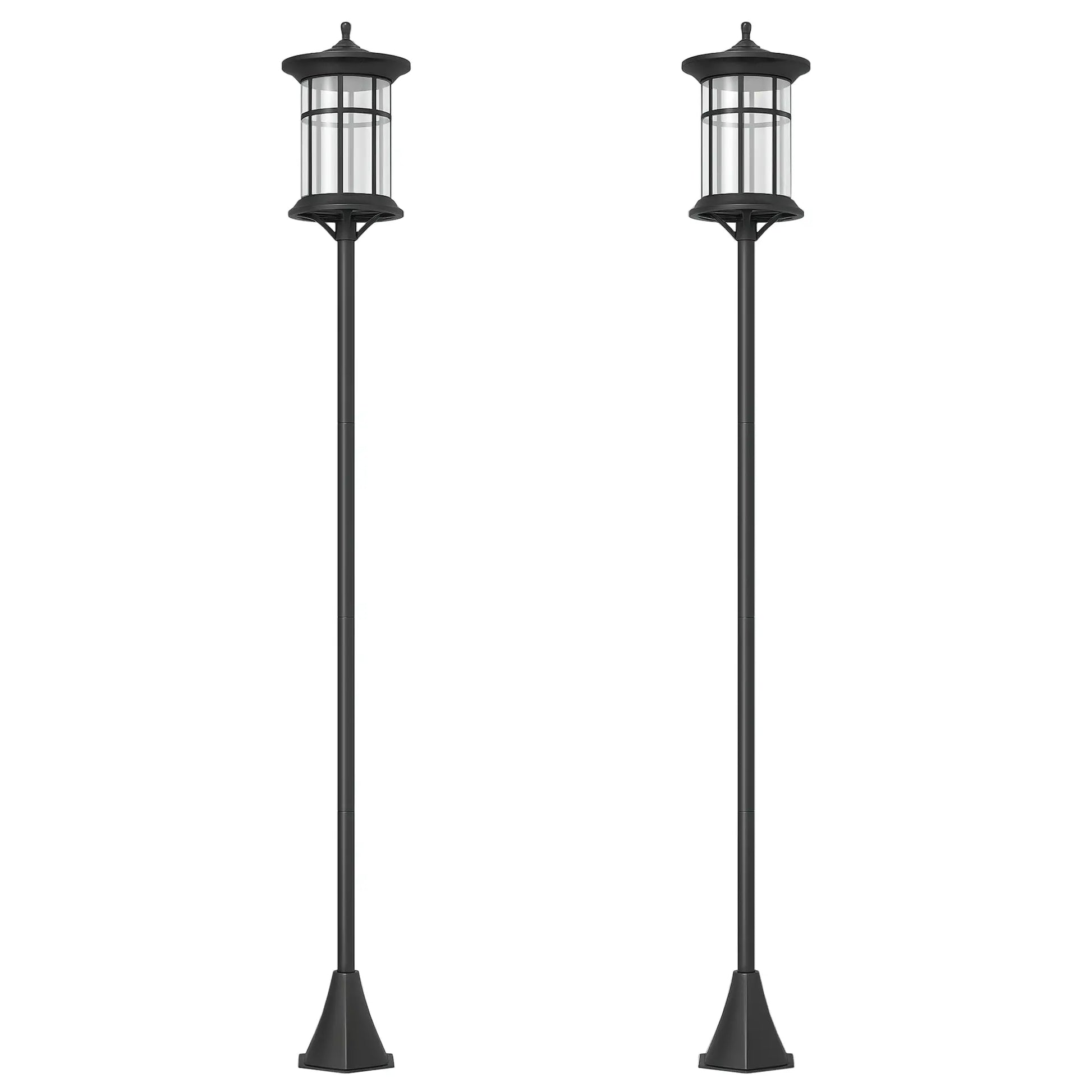 72" Solar Post Light, LED Outdoor Lamp, Waterproof IP44, 2 Pack, Cool White Solar Post Lamps at Gallery Canada