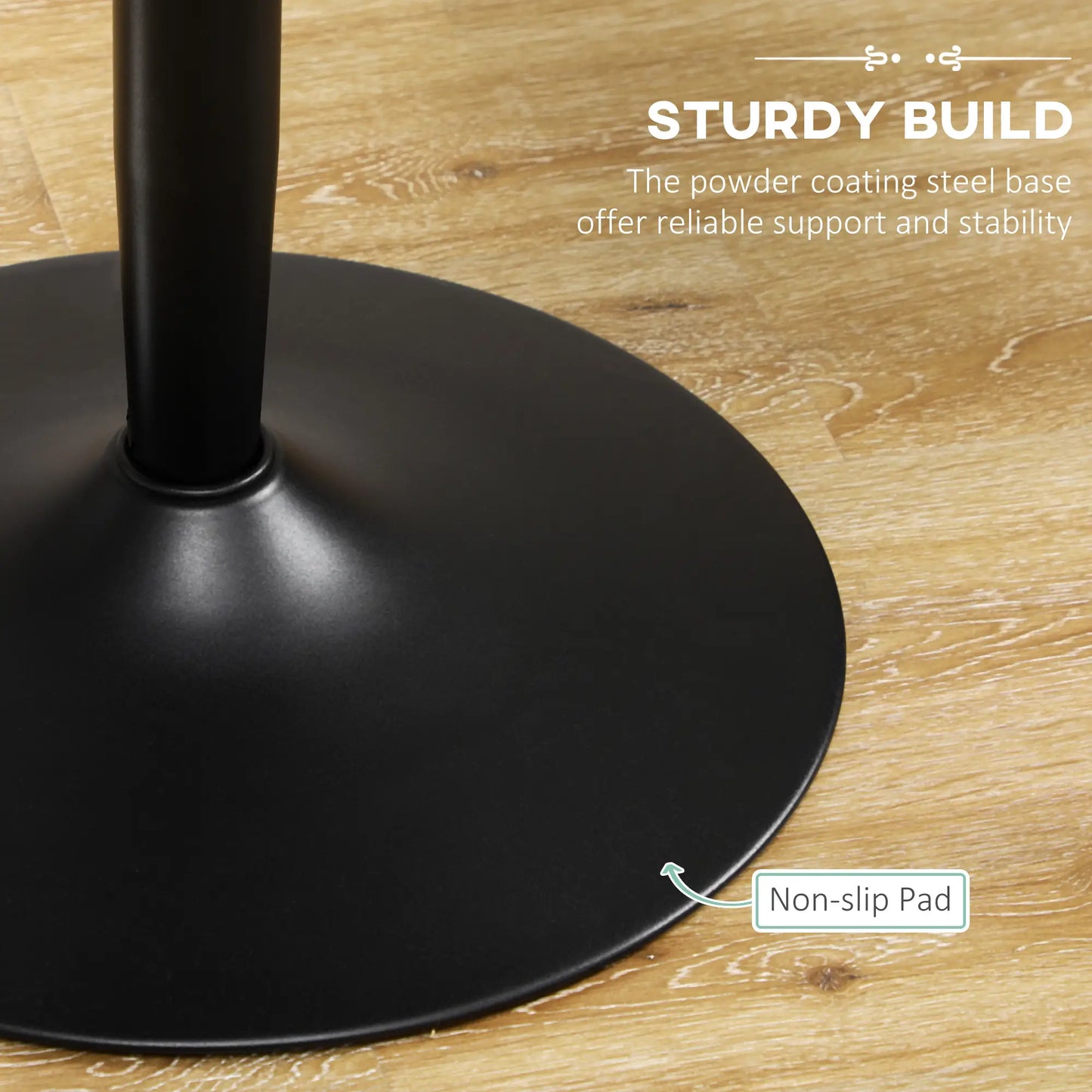 Modern Kitchen Table for 2, Round Dining Table, Steel Base, Black Bar Tables & Dining Tables at Gallery Canada