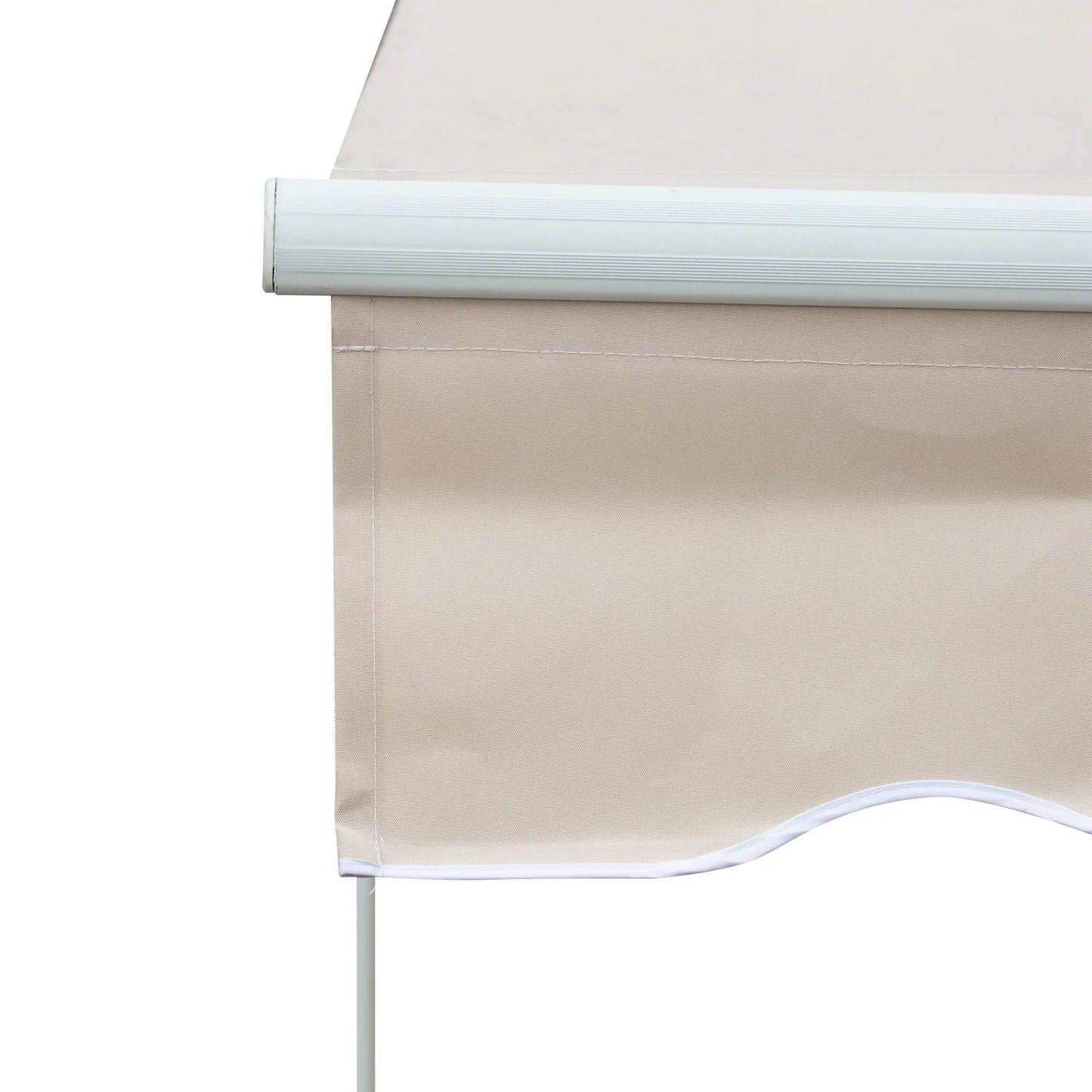 8'x7' Patio Awning, Manual Retractable Sun Shade, Outdoor Deck Canopy Shelter, Beige Patio Awnings at Gallery Canada