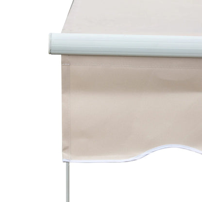 8'x7' Patio Awning, Manual Retractable Sun Shade, Outdoor Deck Canopy Shelter, Beige Patio Awnings at Gallery Canada