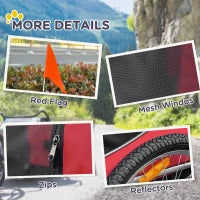 Dog Bike, Trailer Pet Cart, Bicycle Wagon, Travel Cargo, Carrier Attachment with Hitch, Foldable for Travelling, Red Dog Bike Trailers & Strollers at Gallery Canada