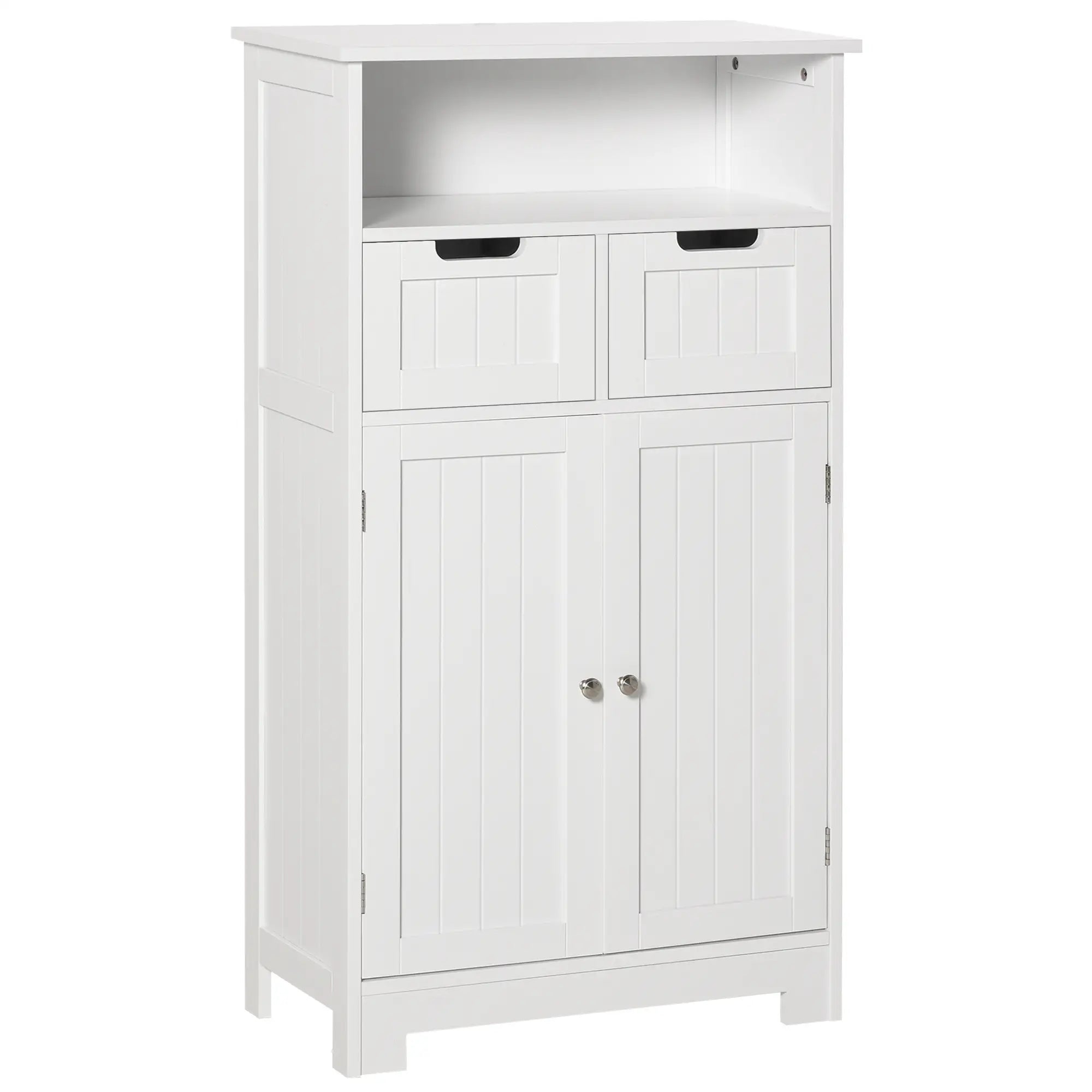 Freestanding Bathroom Cabinet, Adjustable Shelf, Drawers, Small, White Bathroom Cabinets White at Gallery Canada