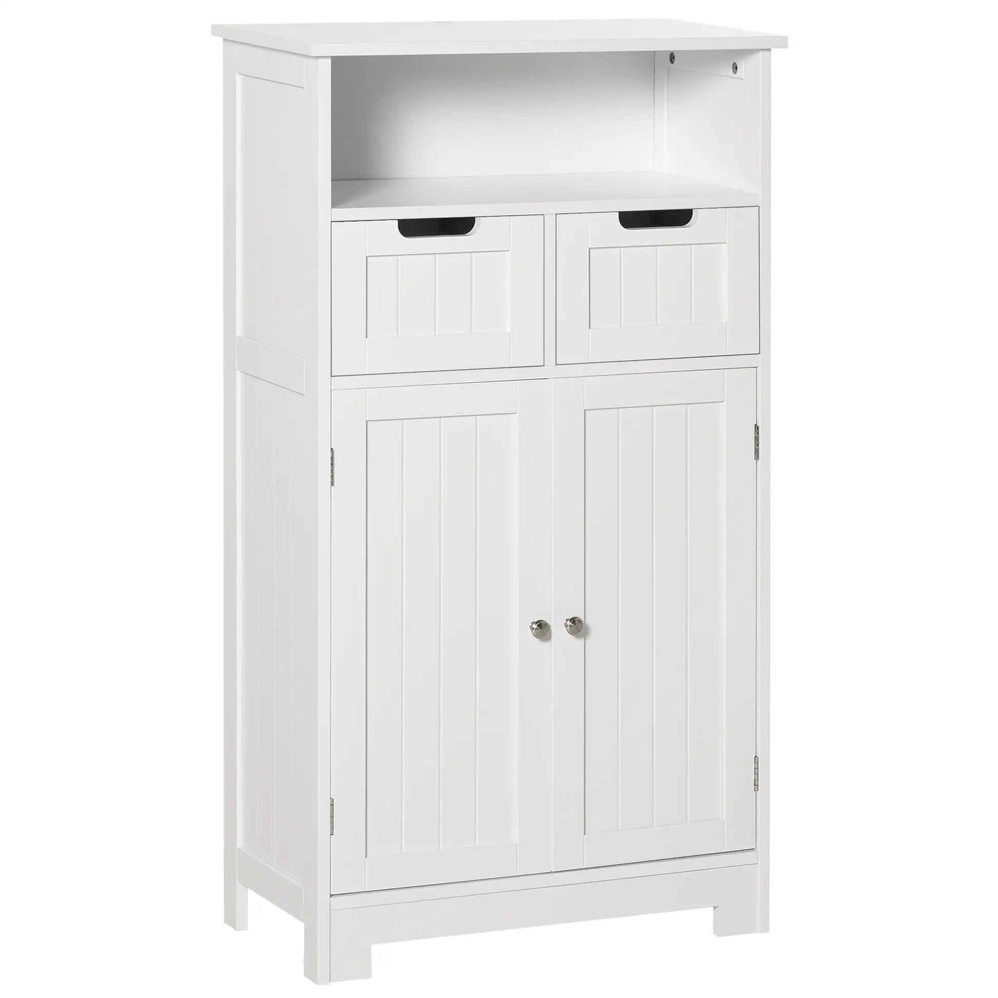 Freestanding Bathroom Cabinet, Adjustable Shelf, Drawers, Small, White Bathroom Cabinets White at Gallery Canada