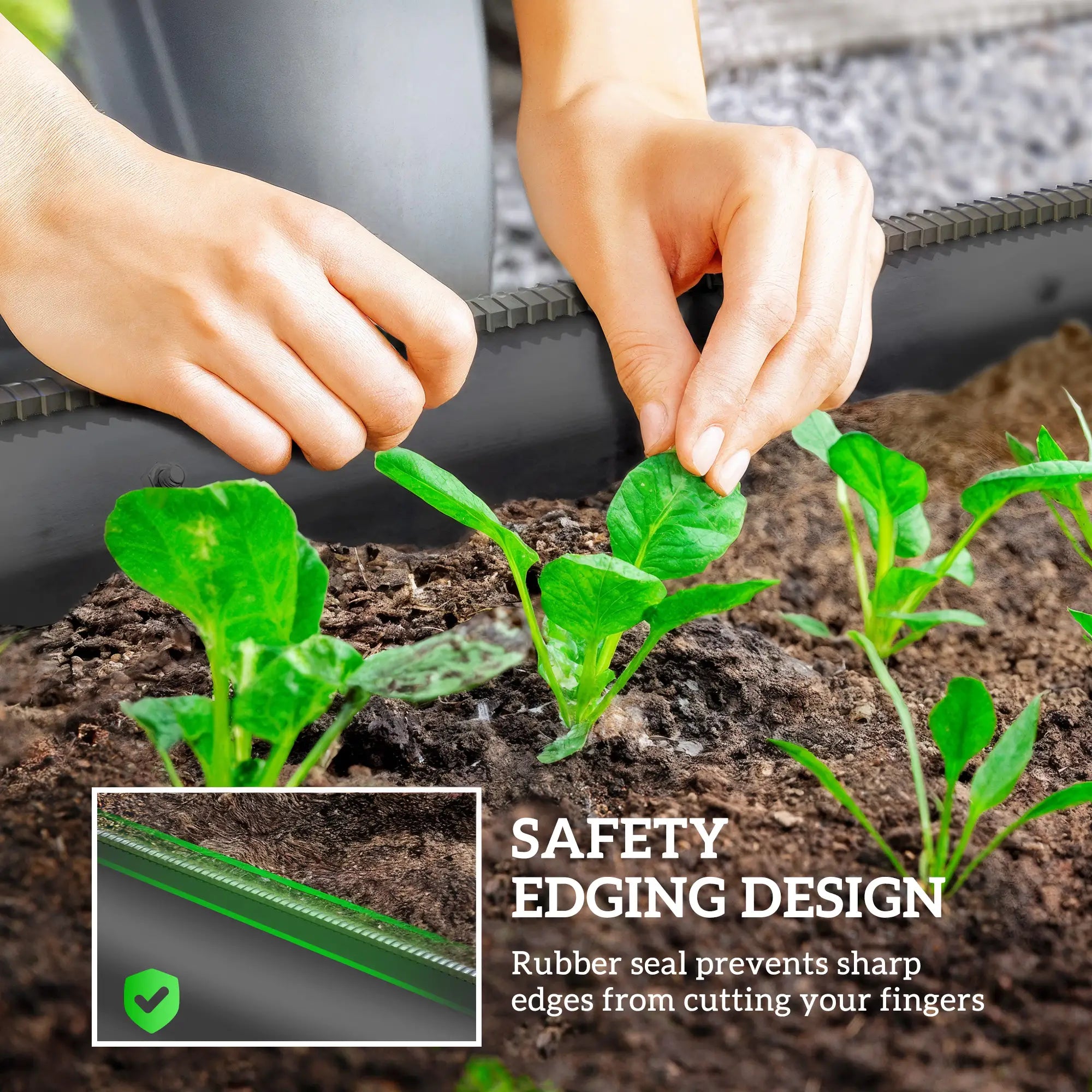 4.9 x 2 x 1ft Galvanized Raised Garden Bed, Metal Planter Box, Dark Grey Raised Garden Beds at Gallery Canada