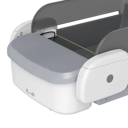 Automatic Cat Litter Box, Self Cleaning, App Control, Open Top, Grey Cat Litter Box Enclosures at Gallery Canada