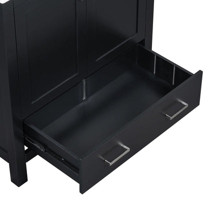 30" Bathroom Vanity, Single Undermount Sink, Soft-Close Doors, Black+White Sink Cabinets at Gallery Canada