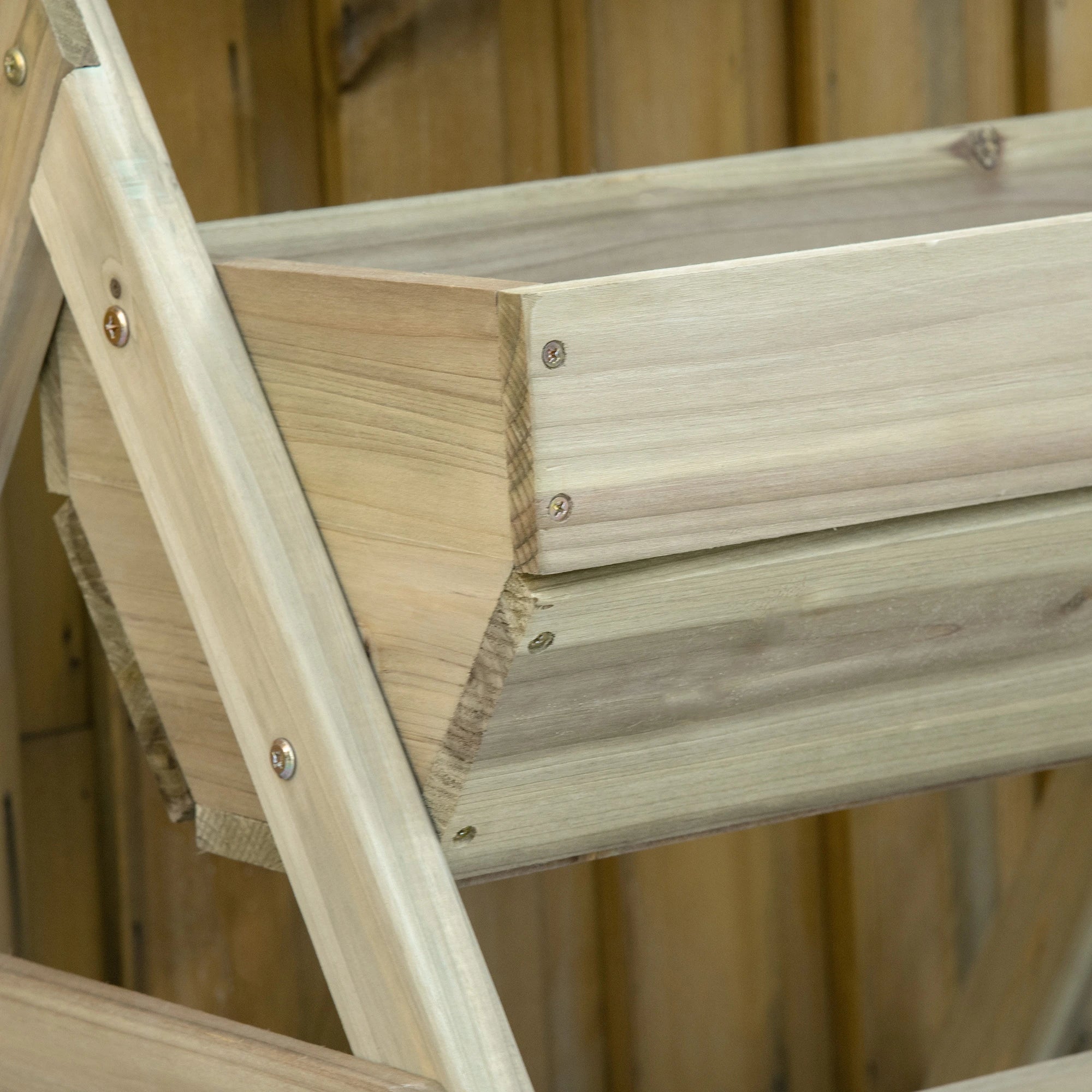 3 Tier Elevated Planter Box, Wooden Raised Garden Bed, 26