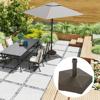 Heavy Duty Outdoor Umbrella Stand Base, Brown Umbrella Bases at Gallery Canada