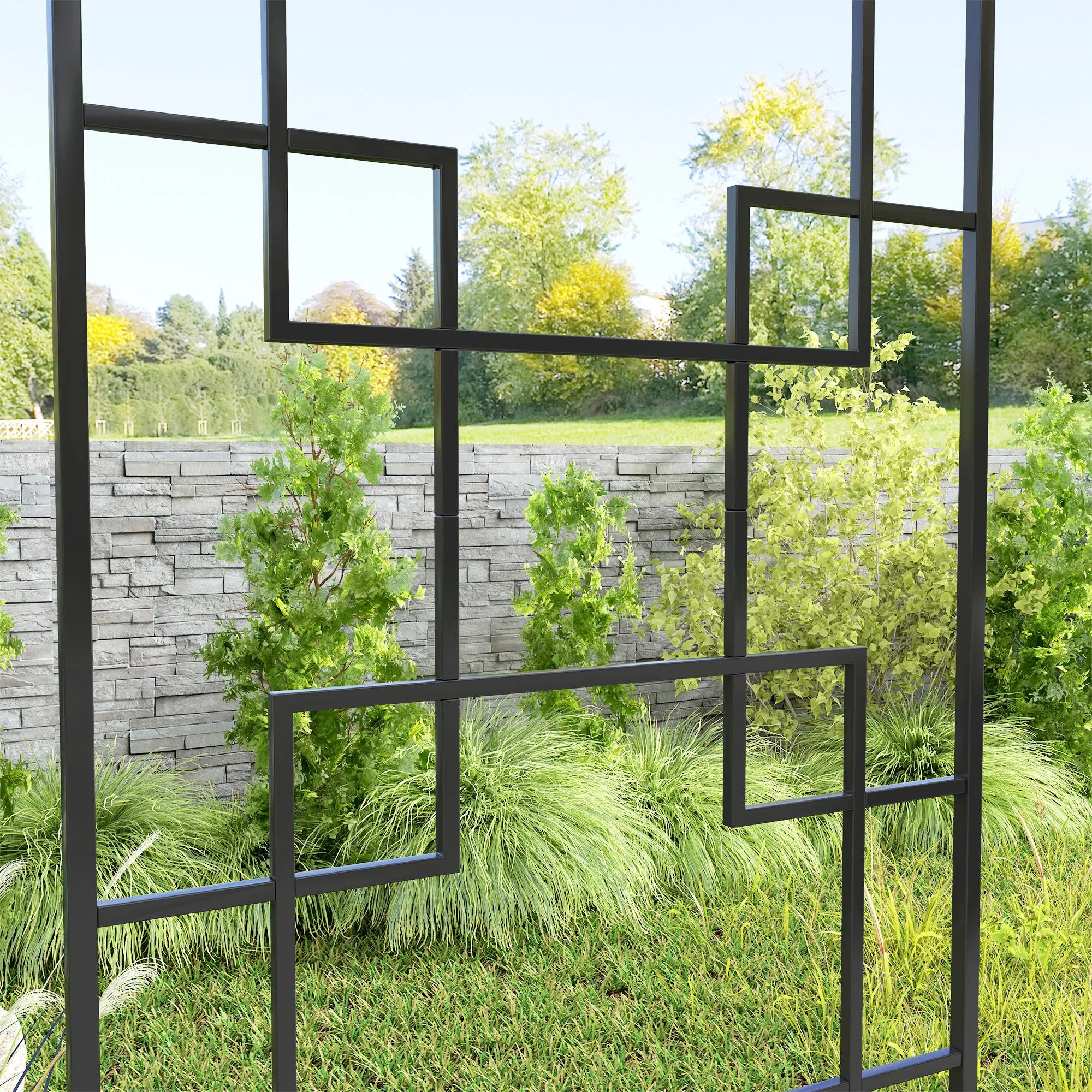 4 Pack Garden Trellis, Metal Grid Panels for Climbing Plants, 72