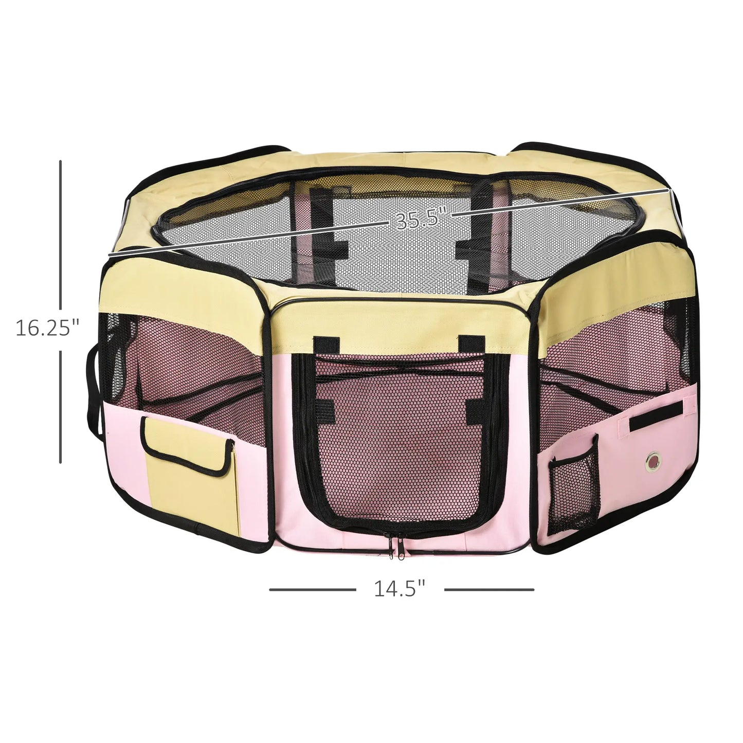 36-Inch Large Pet Playpen, Portable Dog Cat Cage, Carry Bag, Pink Houses, Kennels & Pens at Gallery Canada
