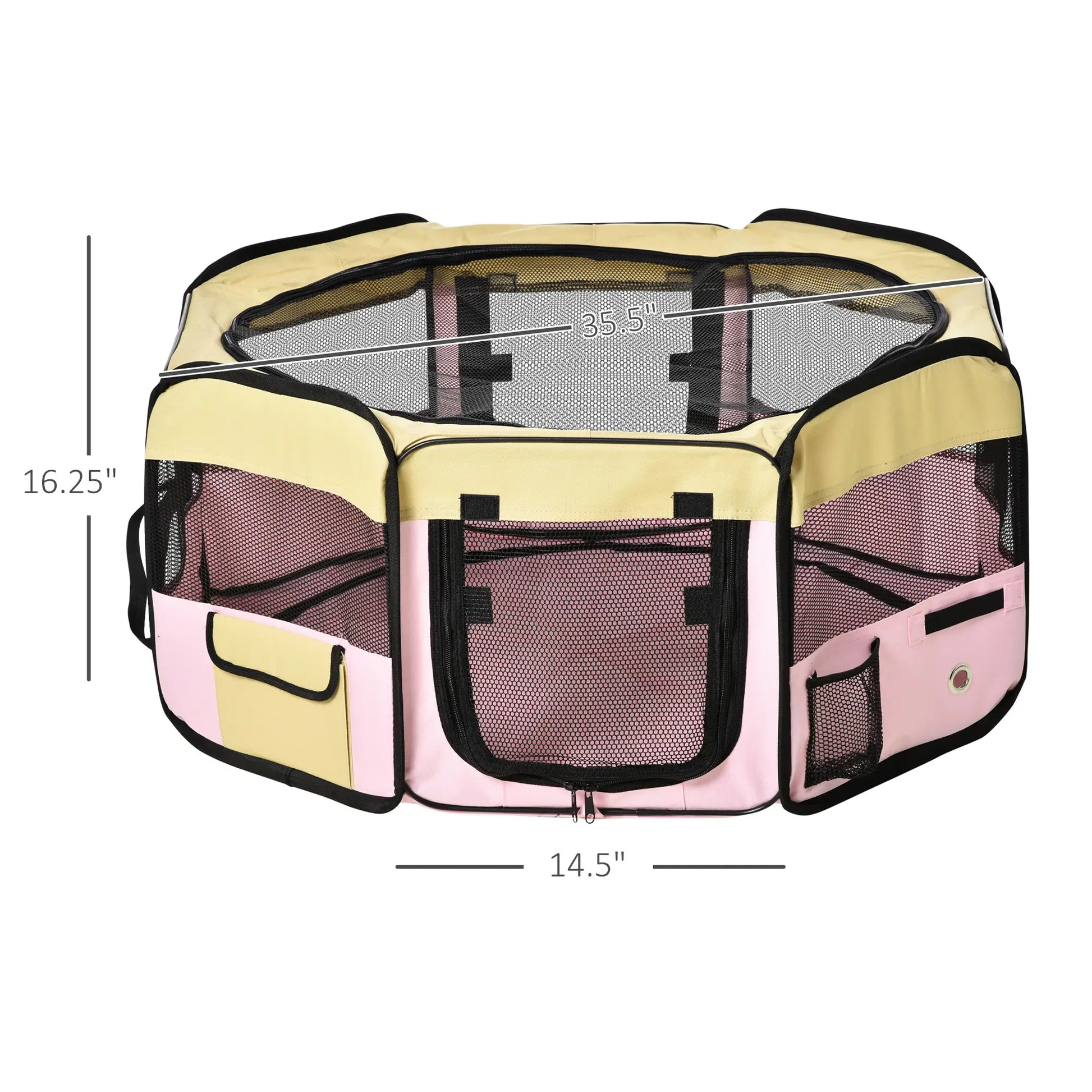 36-Inch Large Pet Playpen, Portable Dog Cat Cage, Carry Bag, Pink Houses, Kennels & Pens at Gallery Canada