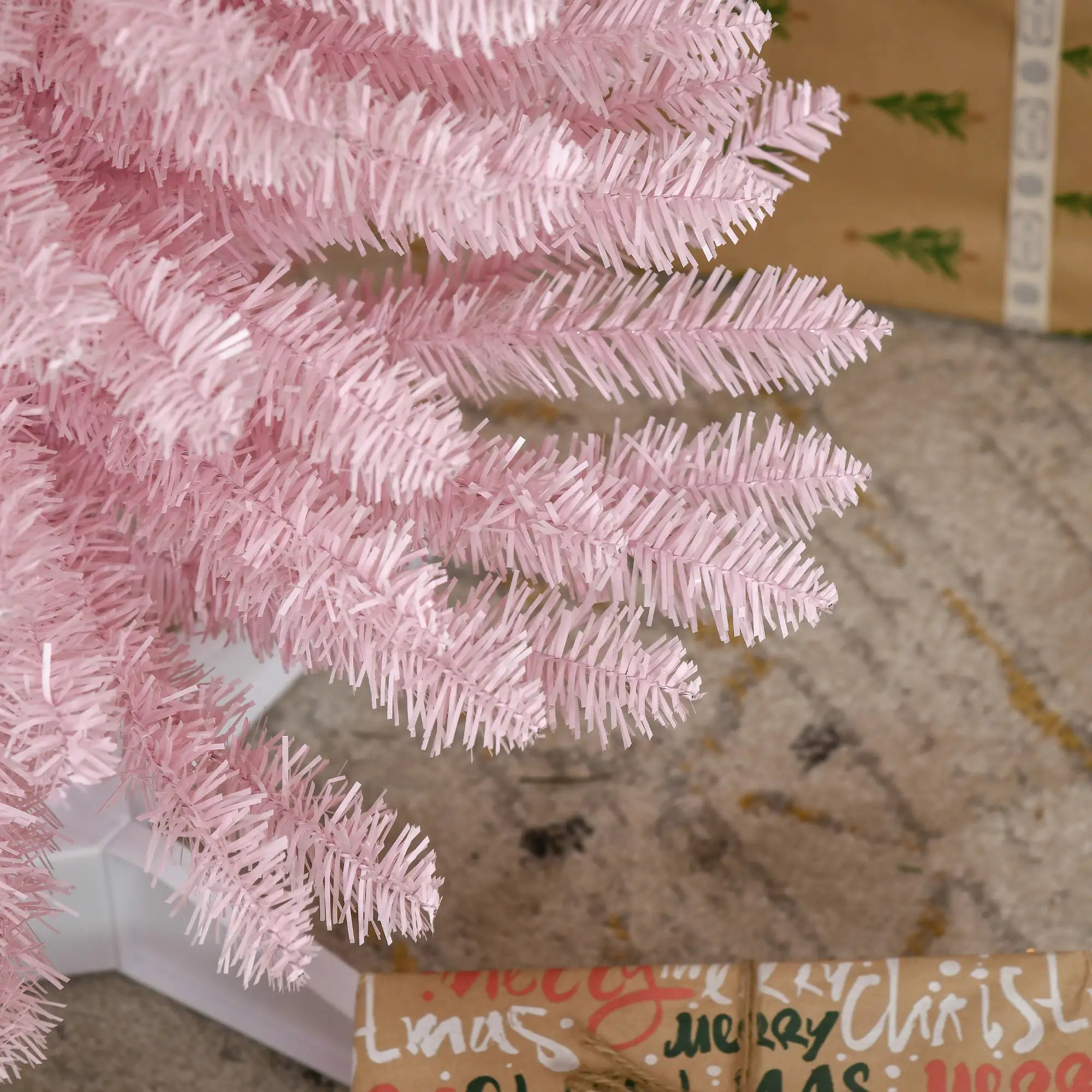 5FT Artificial Christmas Tree, Realistic Branches, Stable Stand, Pink Pencil Christmas Trees at Gallery Canada