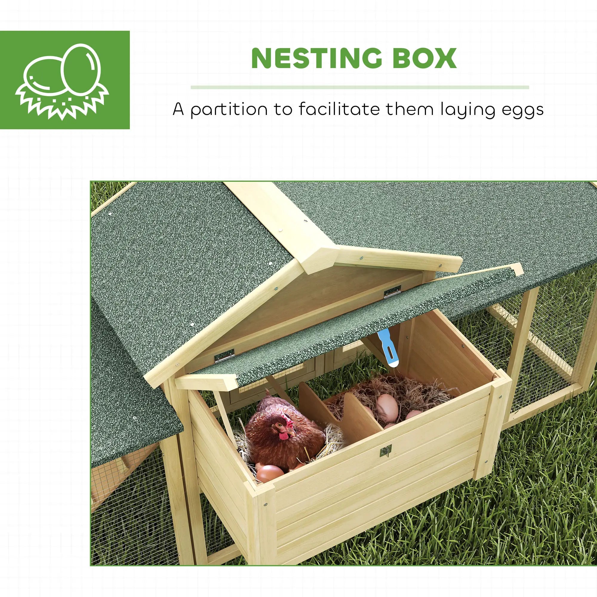 Wooden Chicken Coop, Large Rabbit Hutch, Nesting Box, Run, Ramp, Drawer Chicken Coops at Gallery Canada