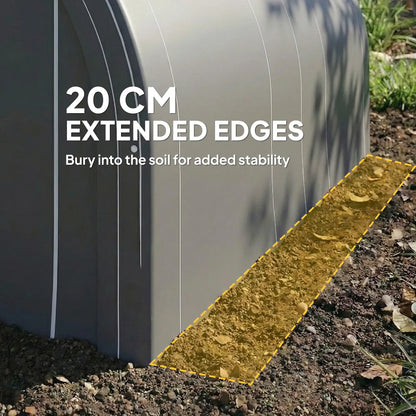 10' x 16' Heavy Duty Carport Tent, Zippered Door, PE Cover, Grey Car Shelters at Gallery Canada