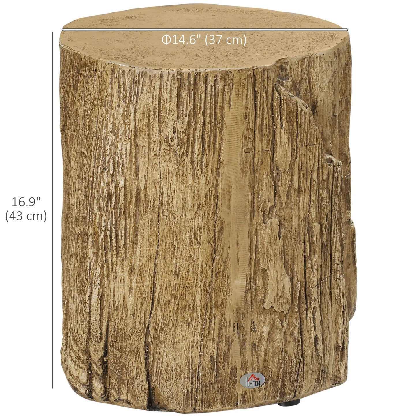 Concrete Finish Side Table, Lightweight, 17", Natural Brown Side Tables at Gallery Canada