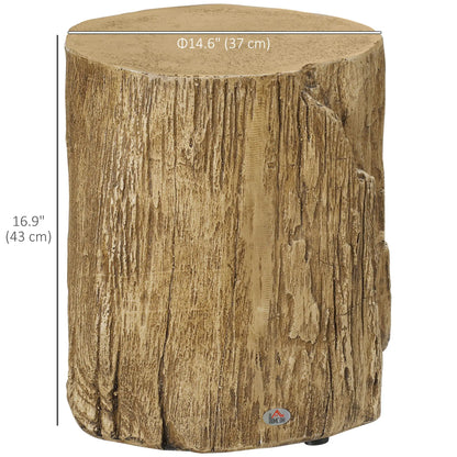 Concrete Finish Side Table, Lightweight, 17", Natural Brown Side Tables at Gallery Canada