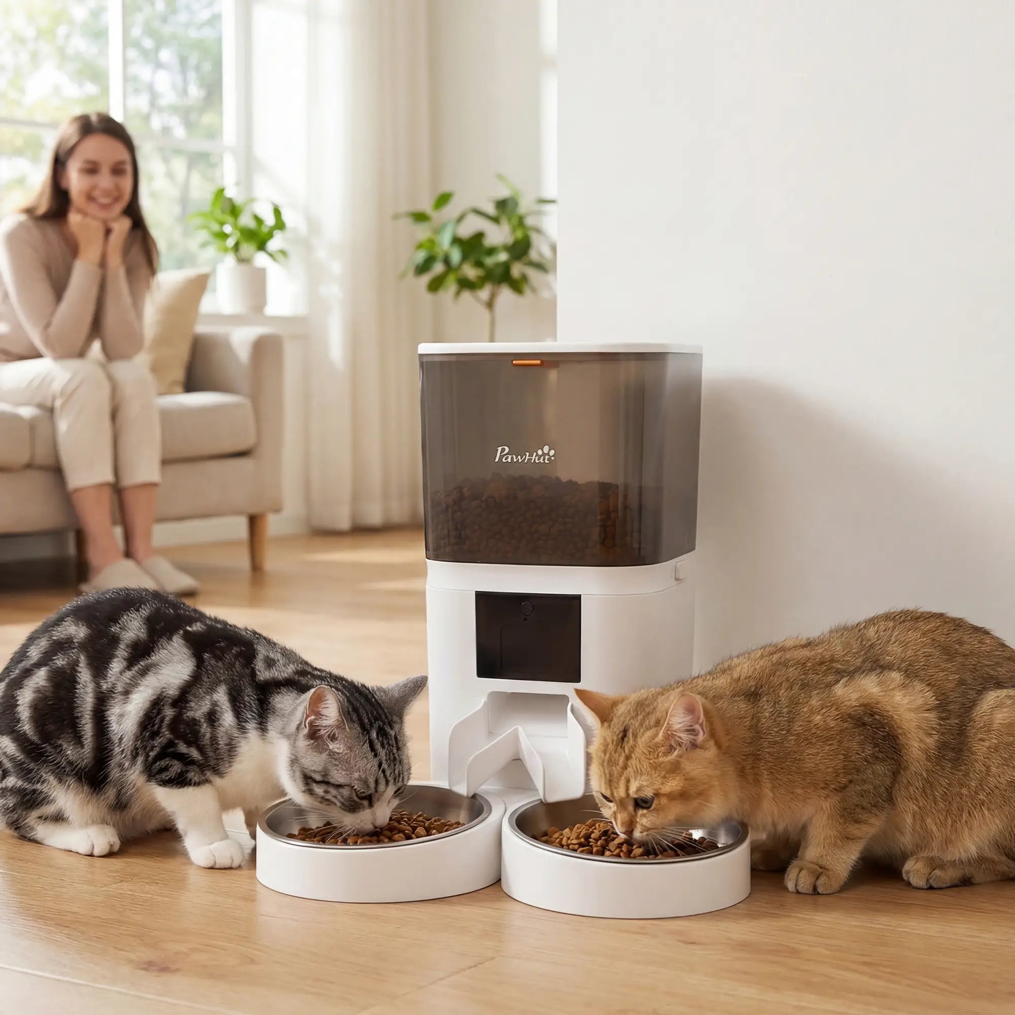 Automatic Cat Feeder, App Control, Smart Food Dispenser, 10s Voice Recorder, 6L Dog Bowls at Gallery Canada