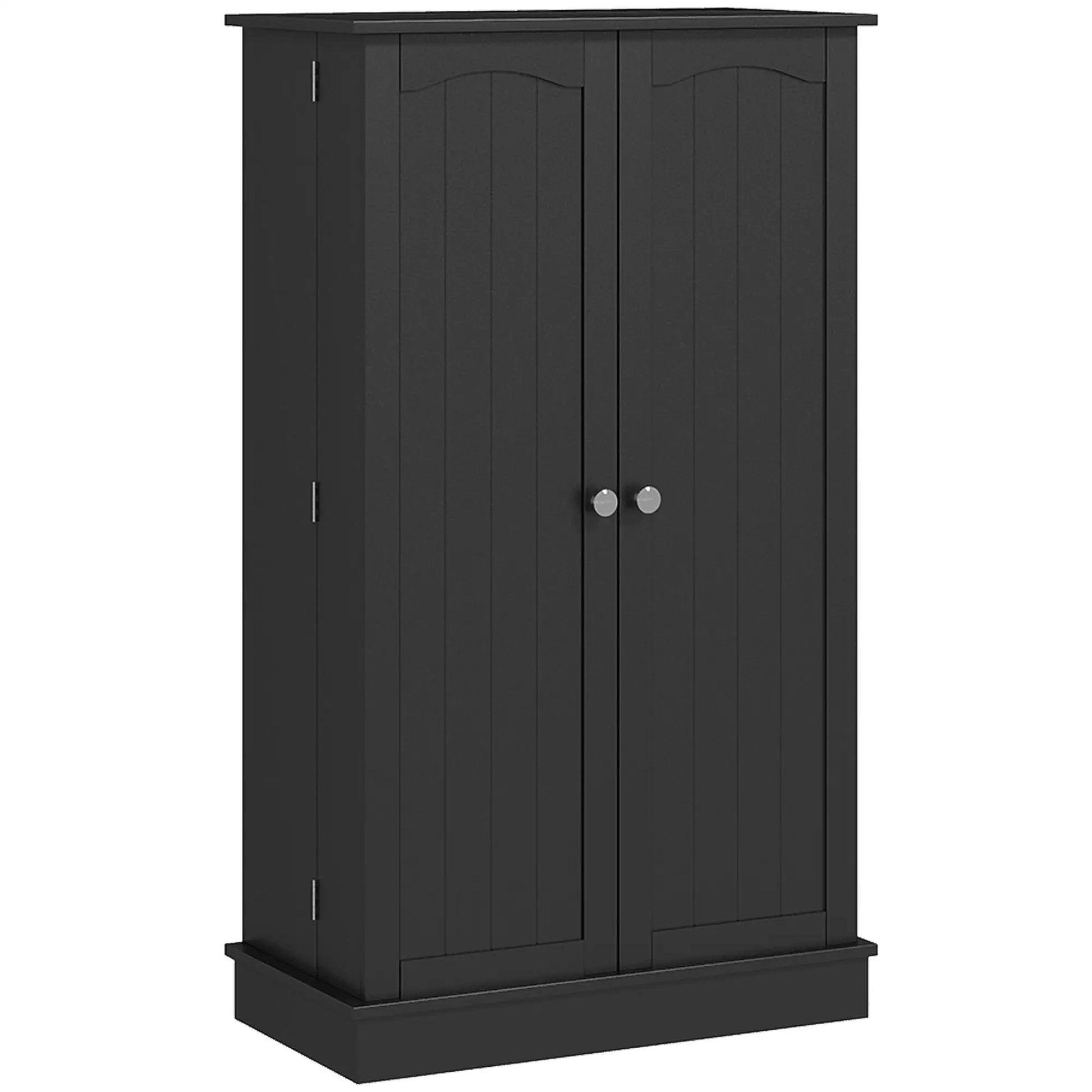 41" Storage Cabinet, 2-Door Kitchen Pantry, 5-Tier Shelving, Black Kitchen Pantry Cabinets Black at Gallery Canada