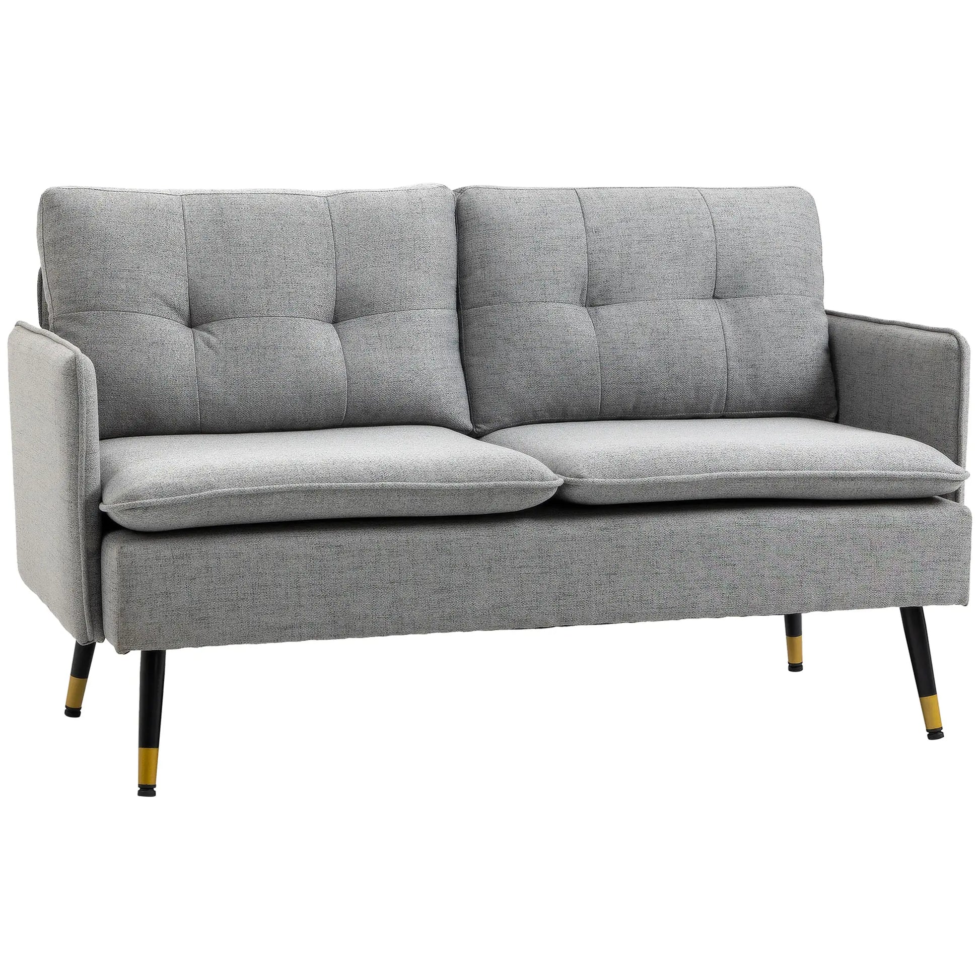 55" Loveseat Sofa, Modern Upholstered Small Couch, Grey 2-Seater Sofas Grey at Gallery Canada