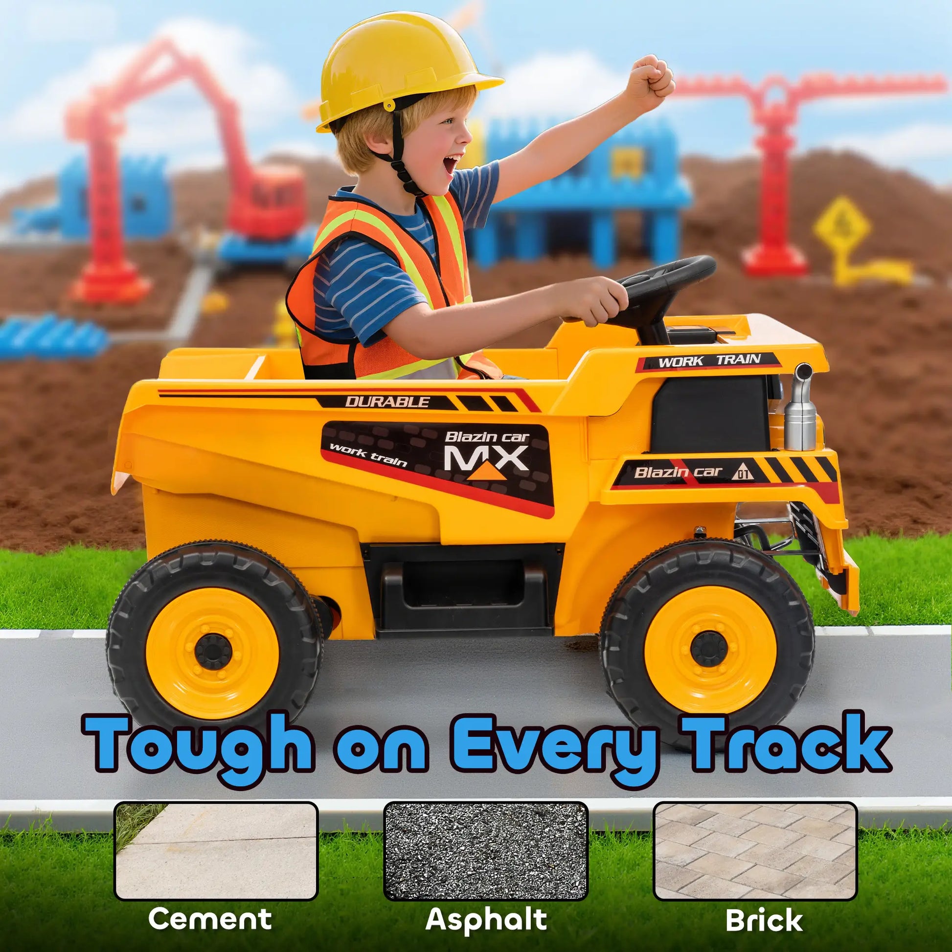 Kids Electric Car, Ride On Dump Truck, 12V, Yellow Toy Excavators at Gallery Canada