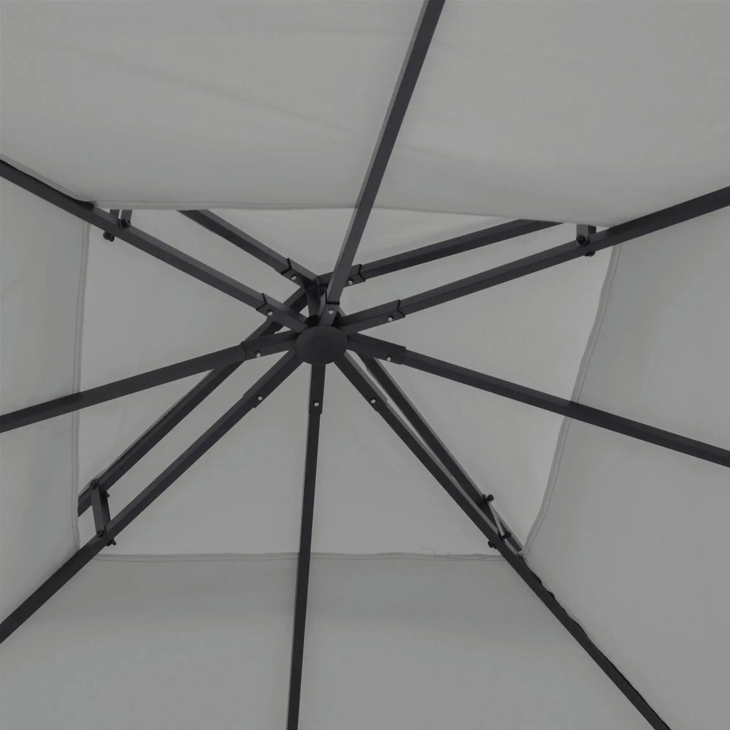 9.8' x 9.8' Square 2-Tier Gazebo Canopy Cover, Light Grey Gazebo Canopy Replacement at Gallery Canada