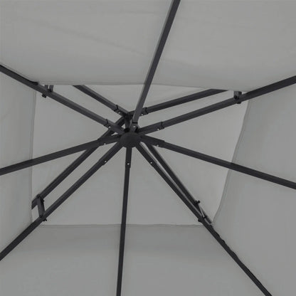 9.8' x 9.8' Square 2-Tier Gazebo Canopy Cover, Light Grey Gazebo Canopy Replacement at Gallery Canada