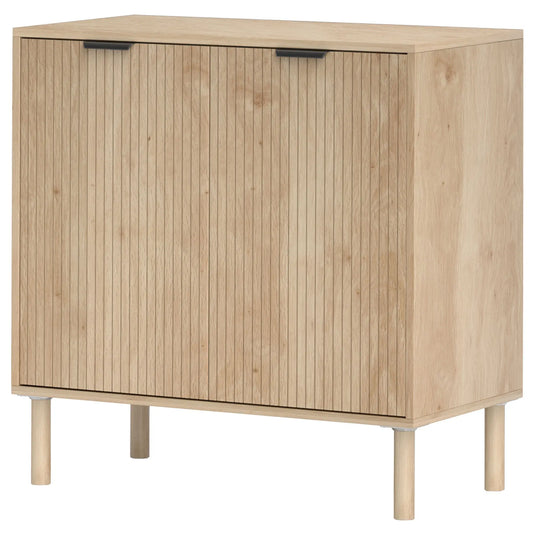 Accent Cabinet with Doors, Adjustable Shelf, Wood Legs, Oak Storage Cabinets Oak at Gallery Canada