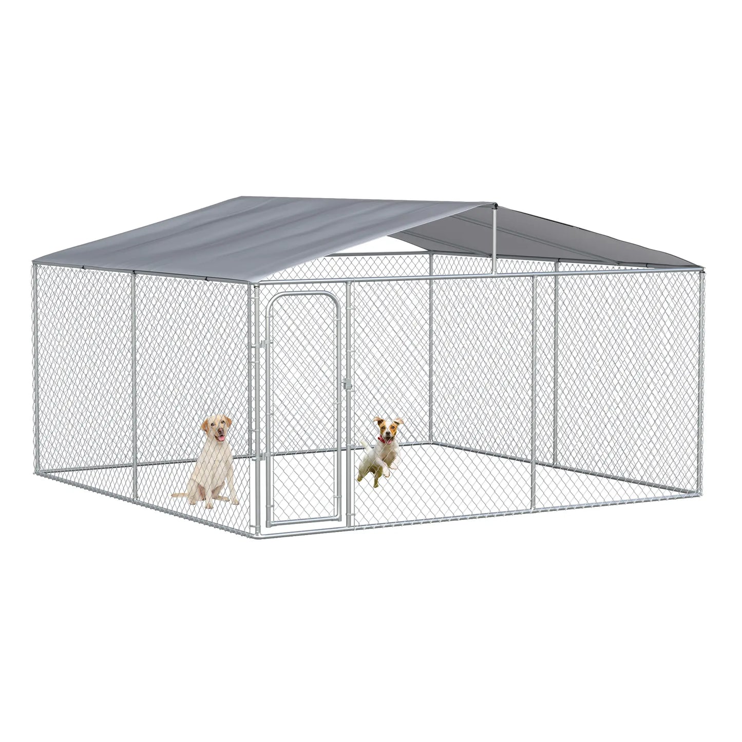 Outdoor Dog Kennel, Heavy Duty Playpen, 13.1' x 13.1' x 7.5' Houses, Kennels & Pens at Gallery Canada