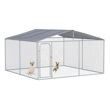 Outdoor Dog Kennel, Heavy Duty Playpen, 13.1' x 13.1' x 7.5' Houses, Kennels & Pens at Gallery Canada