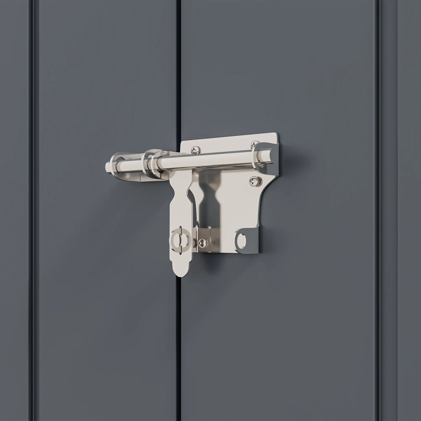 12' x 5.5' Metal Garden Shed, Outdoor Storage, Lockable Door, Dark Grey Sheds at Gallery Canada