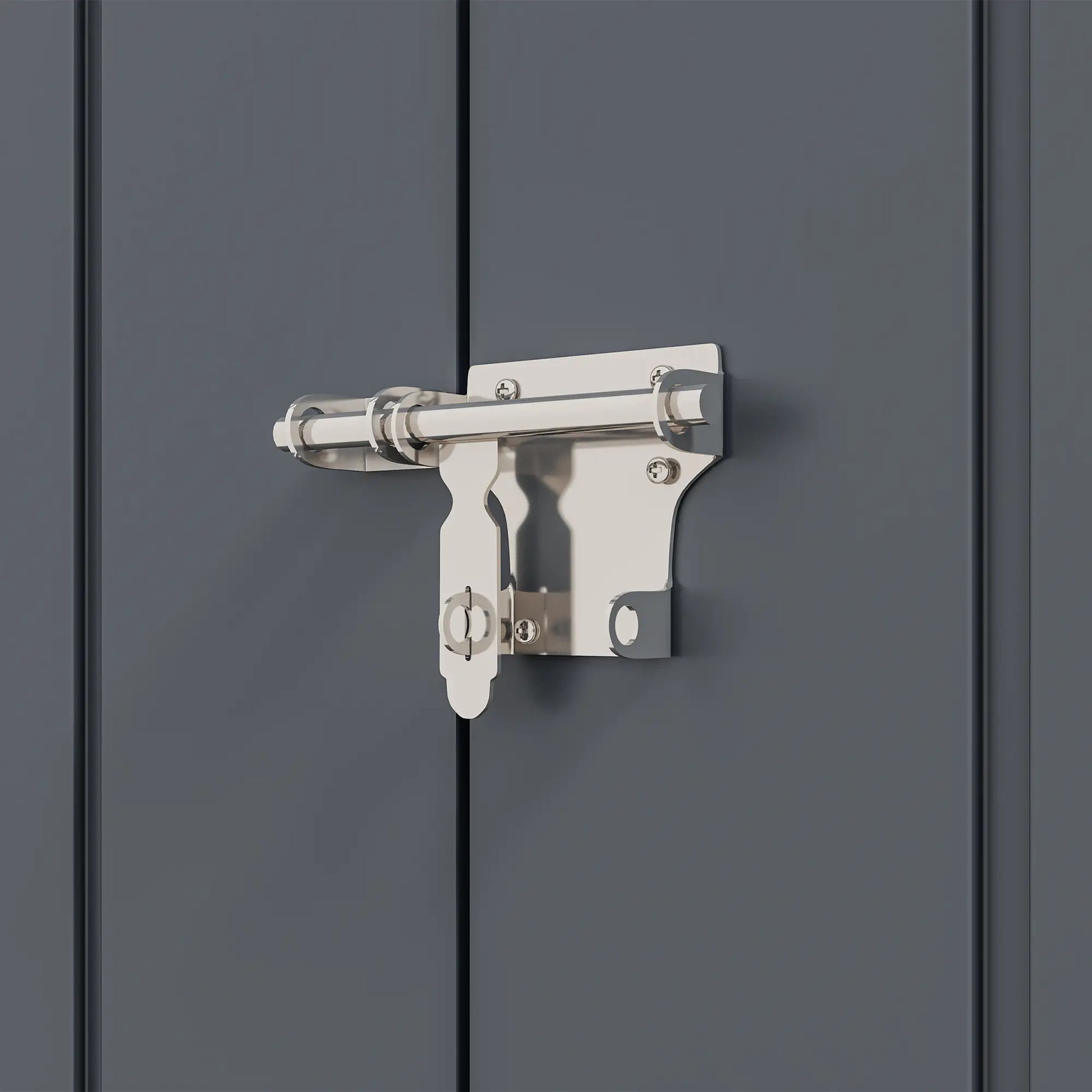 12' x 5.5' Metal Garden Shed, Outdoor Storage, Lockable Door, Dark Grey Sheds at Gallery Canada