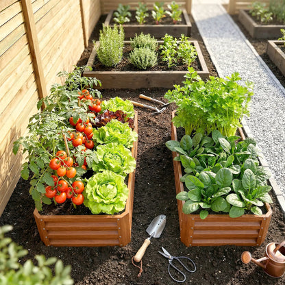 4' x 2' x 1' Raised Garden Bed, Set of 2, Galvanized Planter Box, Dark Brown Galvanized Planter Boxes at Gallery Canada