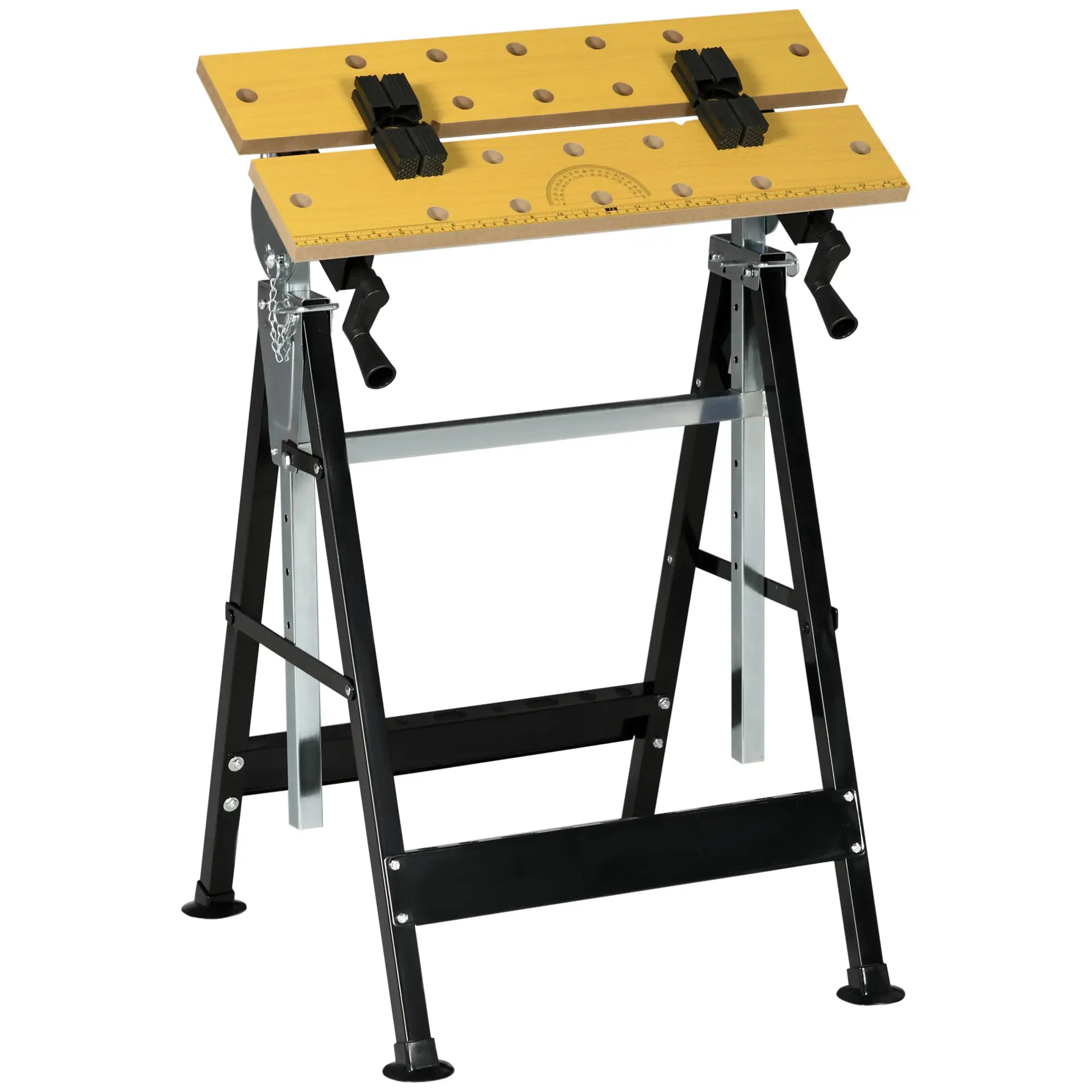 Portable Work Bench, Workshop Tool Stand with 6-Level Height Adjustable Work Table, Carpenter Saw Table with 4 Clamps, Steel Frame, 220lbs Capacity Tool Organizers at Gallery Canada