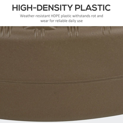Heavy Duty Fillable Umbrella Base, Round Parasol Stand, Brown Umbrella Bases at Gallery Canada