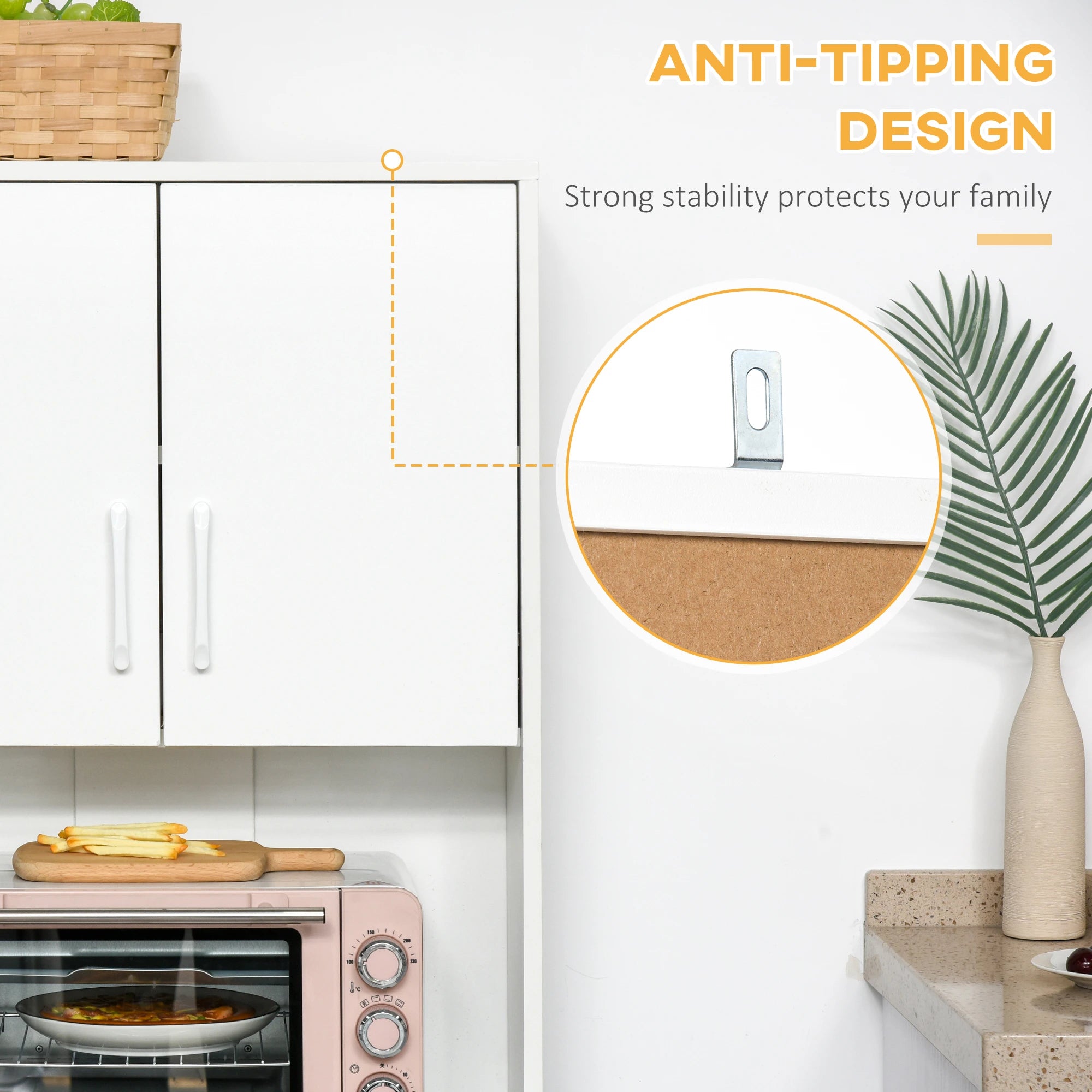 Modern Kitchen Cupboard, Storage Cabinet Hutch, 2 Cabinets, 3 Drawers, White Kitchen Pantry Cabinets at Gallery Canada