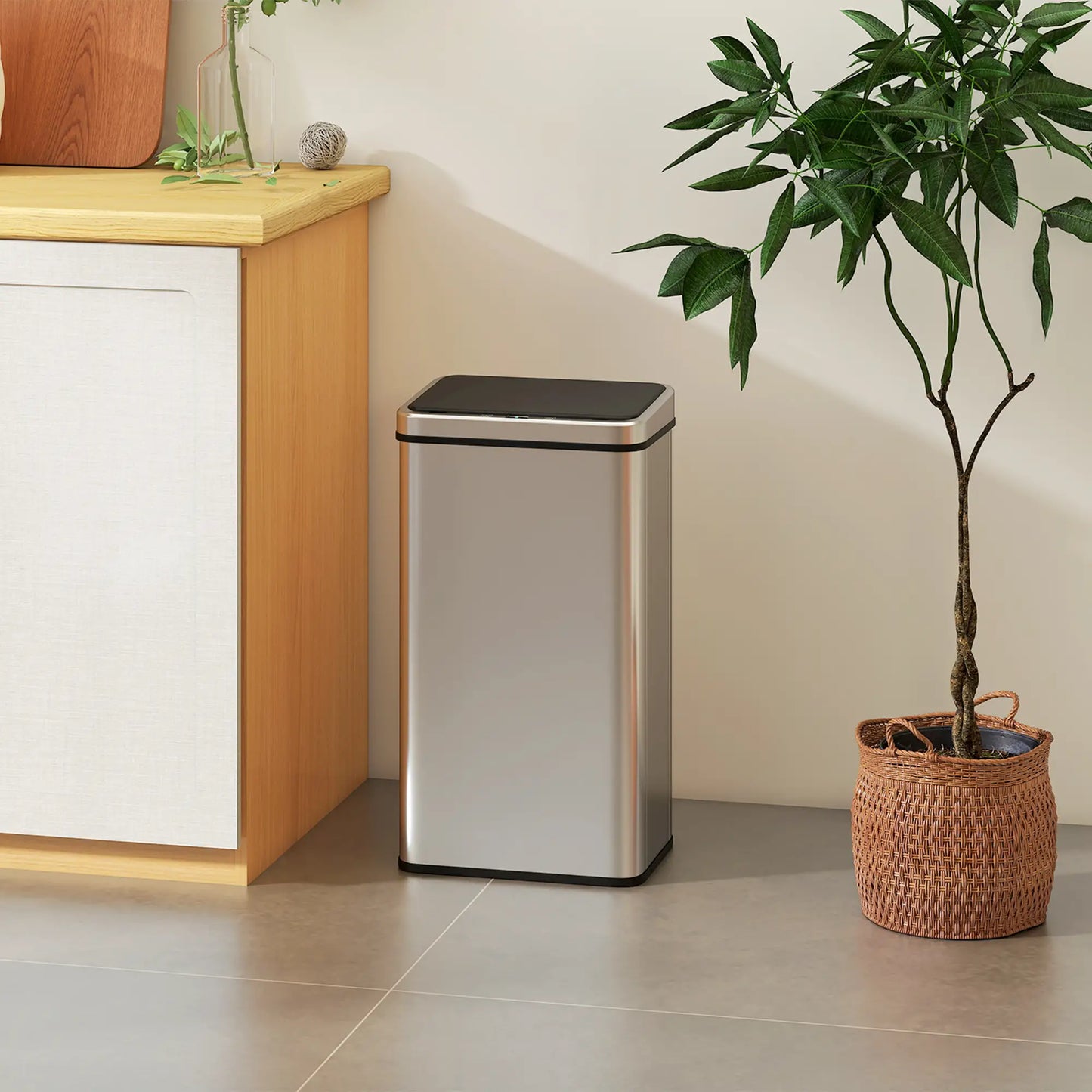13.2 Gallon Automatic Garbage Can, Soft Close Lid, Touchless Trash Can Household Supplies at Gallery Canada