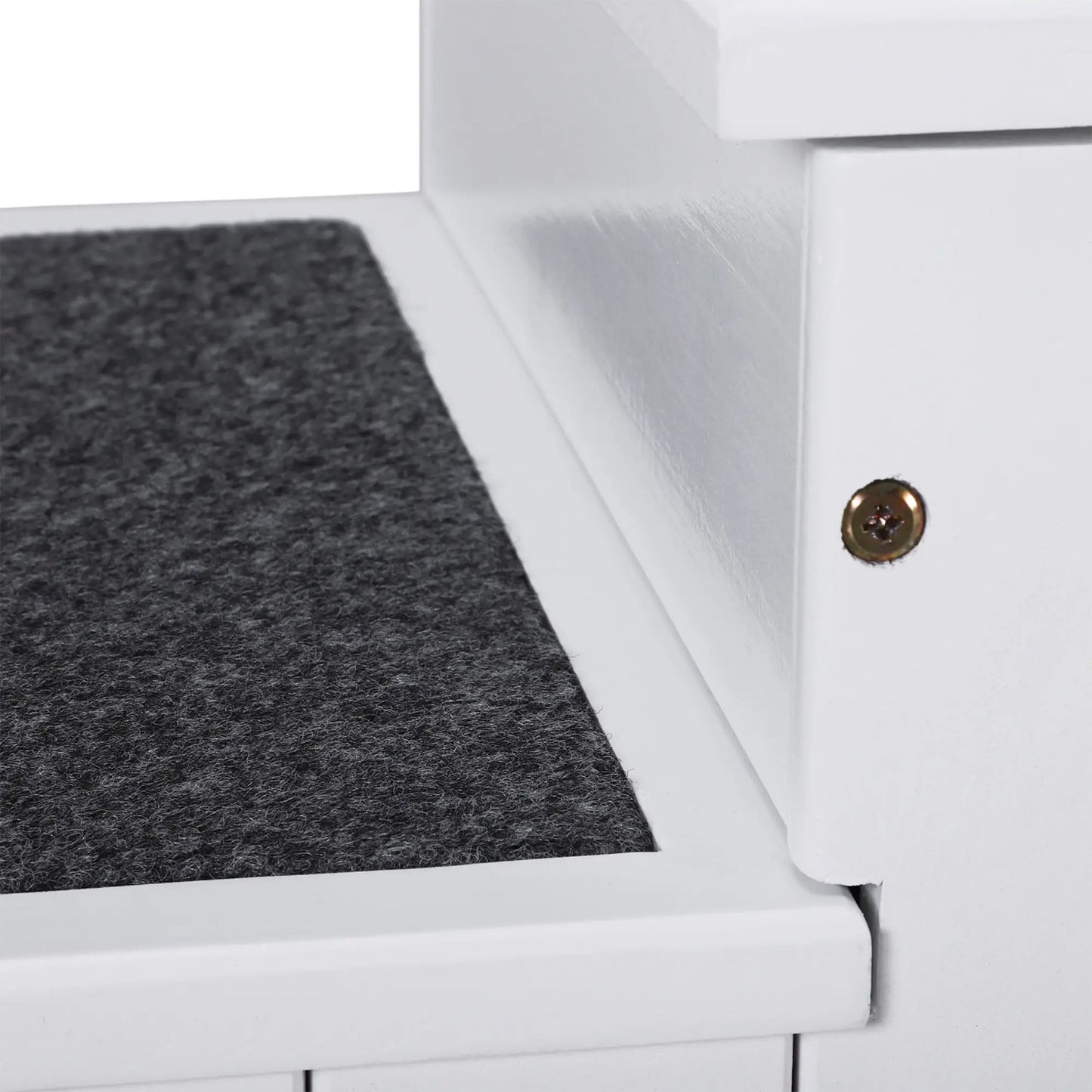 3-Step Dog Stairs For Small Dogs, Wooden Ramp With Storage Box, White Dog Stairs at Gallery Canada