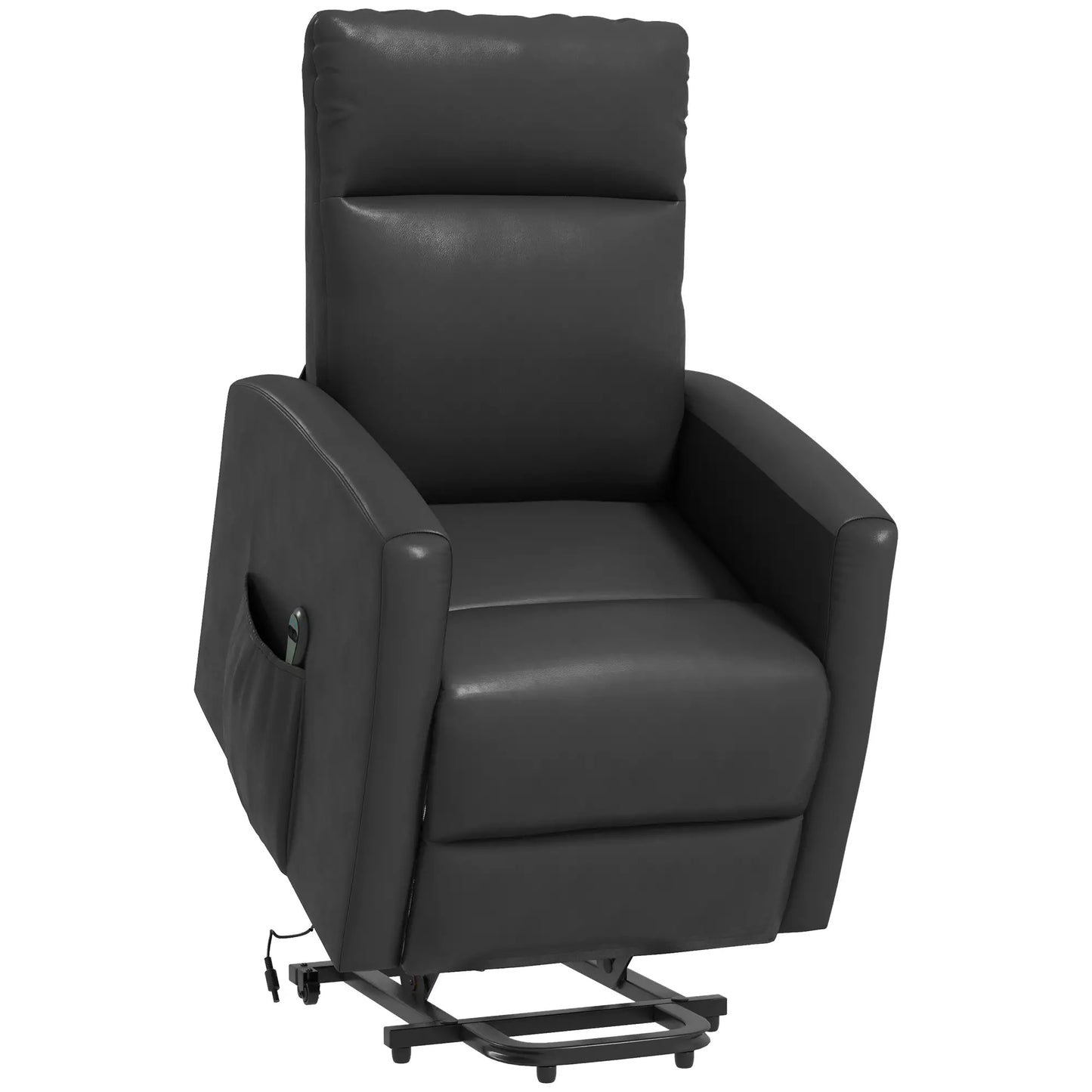 Power Lift Recliner Chair, Remote Control, Side Pocket, Grey Electric Power Lift Chairs at Gallery Canada