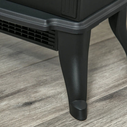 Electric Fireplace Heater, Freestanding Fireplace Stove with Realistic Flame, Overheat Protection, 750W/1500W, Black Electric Fireplaces at Gallery Canada