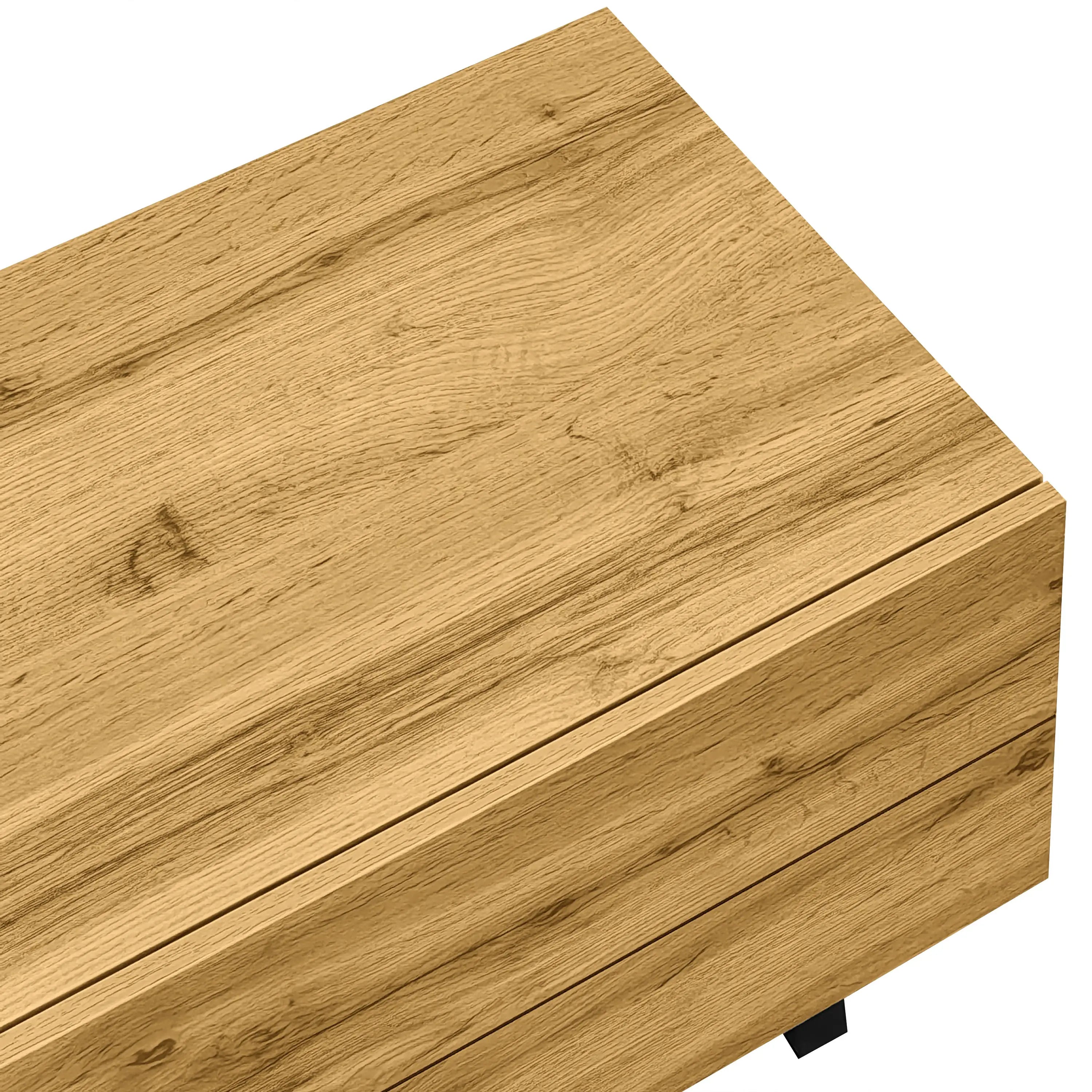TV Stand, U-Shaped Metal Legs, 3 Doors, 2 Compartments, 67