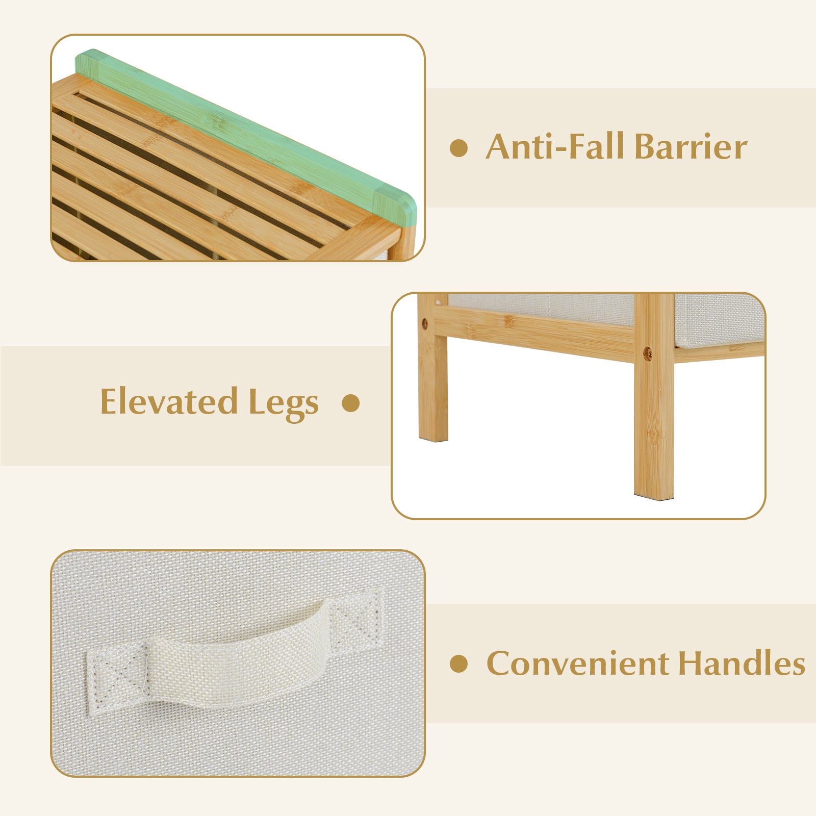 Fabric Dresser with 6 Drawers with 6 Folding Fabric Bins for Bedroom Living Room, Natural Dressers & Chests at Gallery Canada