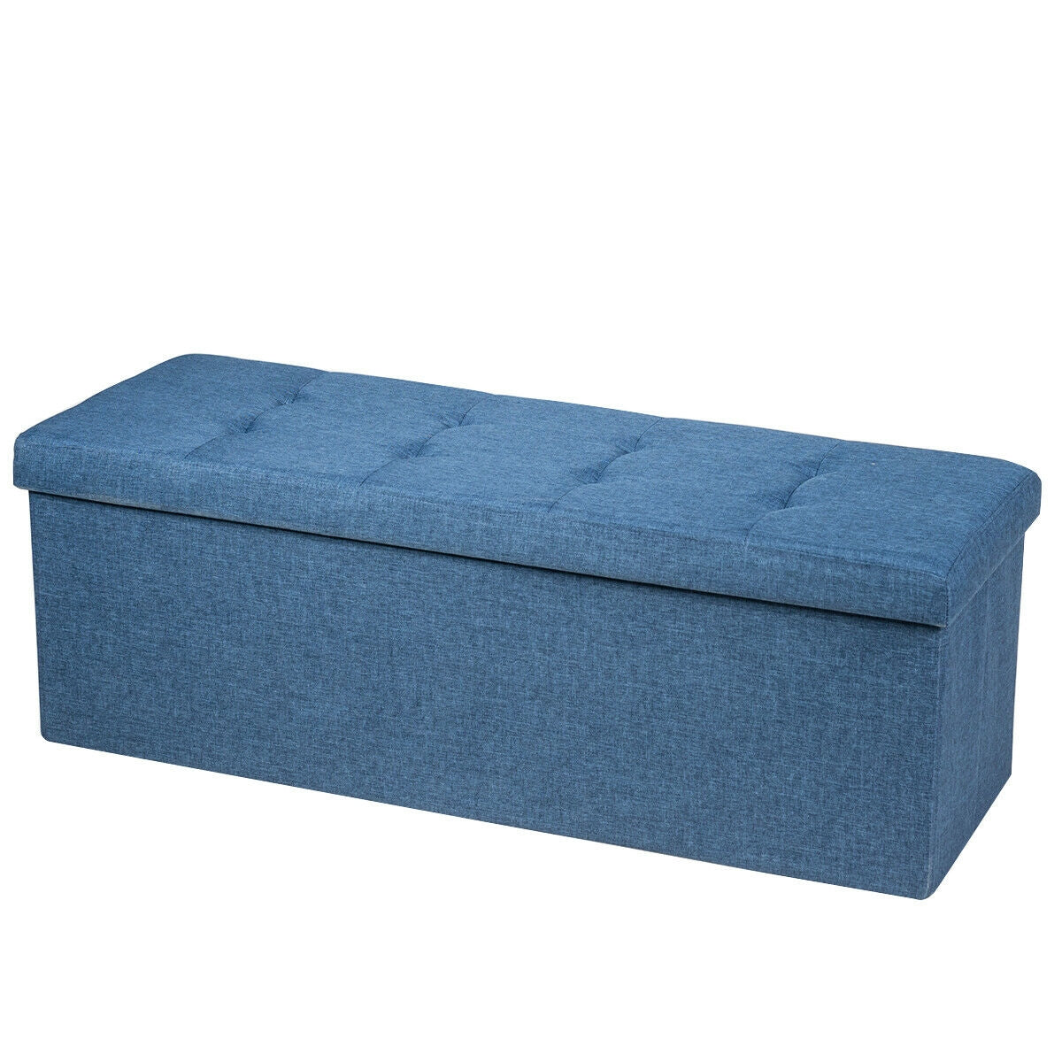 Fabric Folding Storage Bed End Bench, Navy Shoe Racks & Storage Benches Navy at Gallery Canada