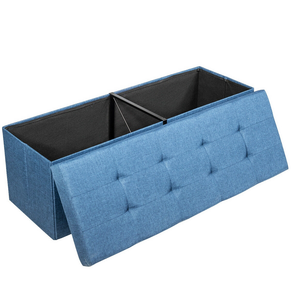 Fabric Folding Storage Bed End Bench, Navy Shoe Racks & Storage Benches at Gallery Canada